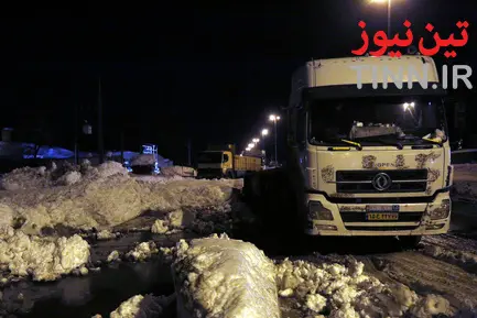 ترافیک سنگین در جاده‌های برفی گیلان