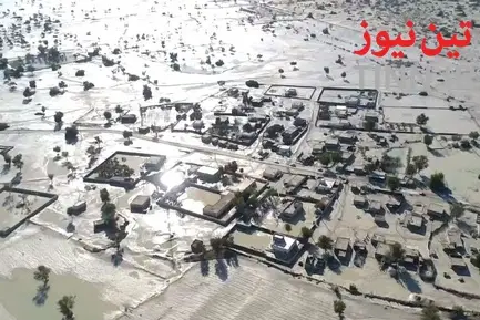مناطق سیل زده جاسک