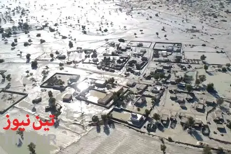 مناطق سیل زده جاسک