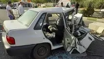 برخورد سه خودرو در جاده خاوران