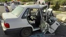 برخورد سه خودرو در جاده خاوران