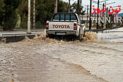 آب گرفتگی معابر در زاهدان