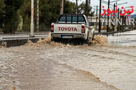 آب گرفتگی معابر در زاهدان