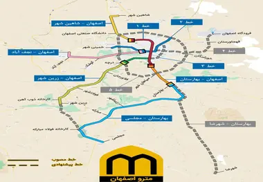 معرفی خطوط برون شهری مترو اصفهان
