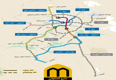 معرفی خطوط برون شهری مترو اصفهان
