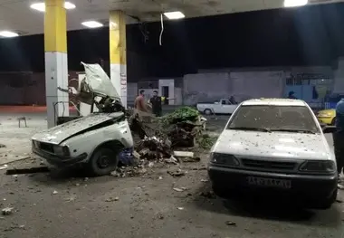 انفجار خودرو حین سوخت‌گیری در اهواز