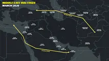 نقشه جدید پروازها بعد از بسته شدن آسمان ایران؛ مسیرهای هوایی جهان چگونه تغییر کردند؟