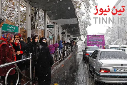 برف و ترافیک تهران