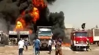 فیلم| سقوط تانکر سوخت و مرگ راننده