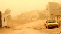 گرد و غبار بسیار شدید در پایانه مرزی پرویز خان کرمانشاه+ فیلم