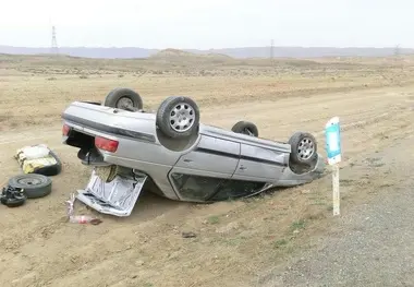 ۲ فوتی و ۶ مجروح در حادثه واژگونی پژو ۴۰۵ در مهریز 