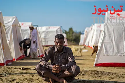 مناطق سیل زده جاسک