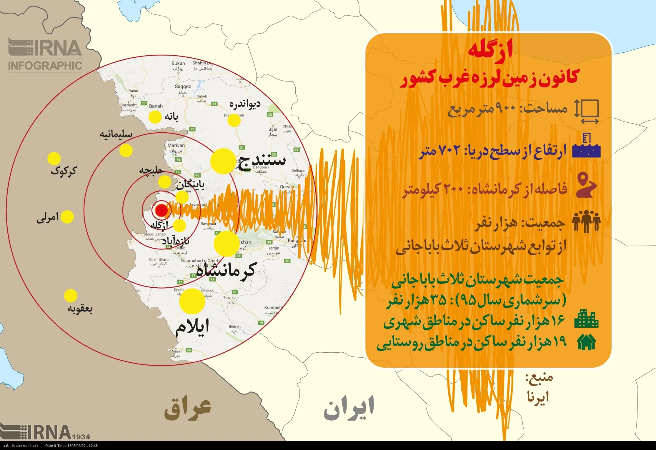 اینفوگرافیک/ « ازگله » کانون زمین لرزه غرب کشور