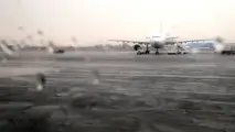 برقراری پروازها با وجود شرایط نامساعد جوی