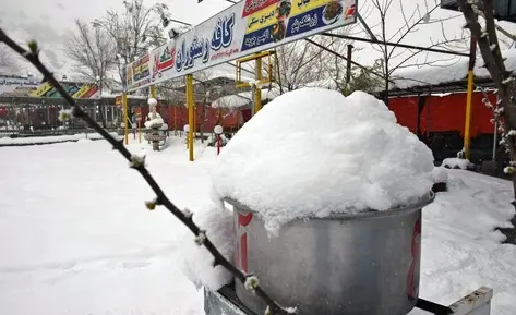 بارش برف در گردنه حیران
