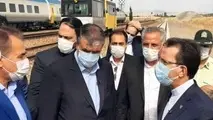 بازدید وزیر راه و شهرسازی به همراه مدیرعامل راه آهن از روند تکمیل خط دوم راه آهن قزوین - زنجان 
