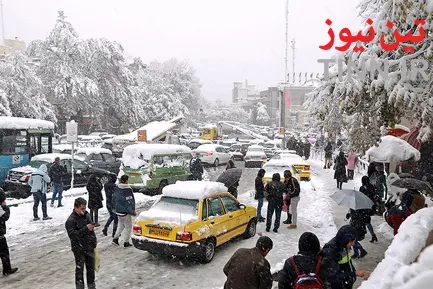 برف و ترافیک تهران