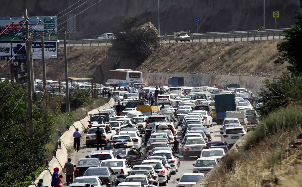 ترافیک سنگین در محور کرج ـ چالوس

