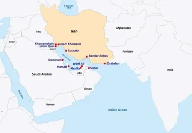 جایگاه بنادر کانتینری جنوبی ایران در عرصه رقابت های منطقه ای سال ۲۰۲۲