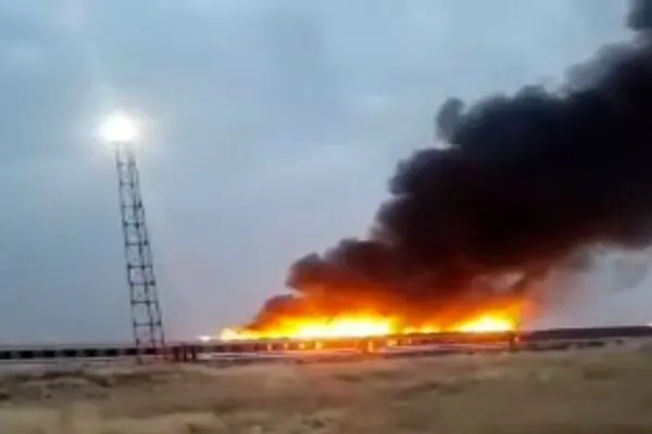 آتش سوزی واگن های قطار مسافربری در اسلامشهر