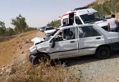 واژگونی خودرو پراید در بجستان

