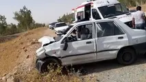واژگونی خودرو پراید در بجستان
