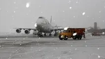 تاخیر دو پرواز به مقصد اردبیل به دلیل بارش برف