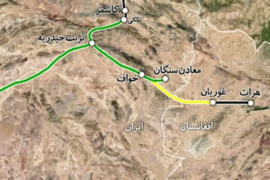 جابه‌جایی سالانه یک میلیون مسافر در مسیر ریلی خواف - هرات 