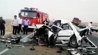 4 کشته در تصادف وحشتناک تریلر با پراید در محور کاشان- نطنز 