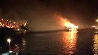  آتش سوزی شناور تجاری در بندر عامری مهار شد 