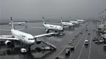 طوفان تهران پروازهای فرودگاه‌های مهرآباد و امام را متوقف نکرد