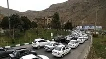 ترافیک نیمه سنگین در محور چالوس و آزادراه‌های تهران کرج و کرج قزوین