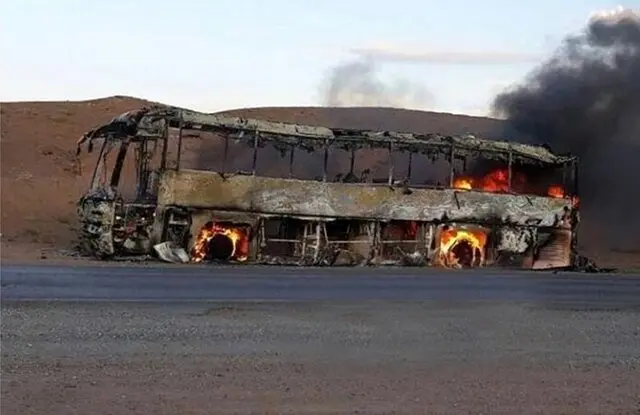 علت آتش‌سوزی اتوبوس یزد – مشهد در دست بررسی