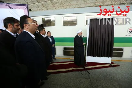 ایین افتتاح قطار برقی شهر جدید هشتگرد