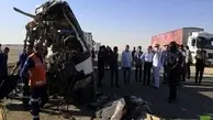تصادف وحشتناک اتوبوس با کامیون در جنوب مصر+ عکس