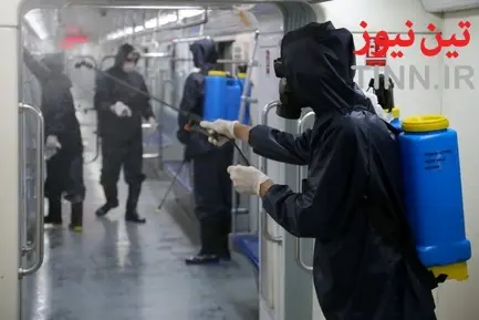 ضدعفونی و شست‌وشوی واگن‌های مترو در تهران