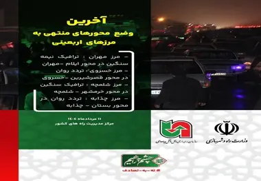 اینفوگرافیک | آخرین وضعیت راه‌ها و محورهای منتهی به مرزها