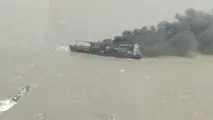 Burning Container Ship Grounds, Partially Sinks Off India