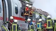 آتش‌سوزی قطار مسافری آلمانی با 510 مسافر