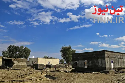 مناطق سیل زده جاسک