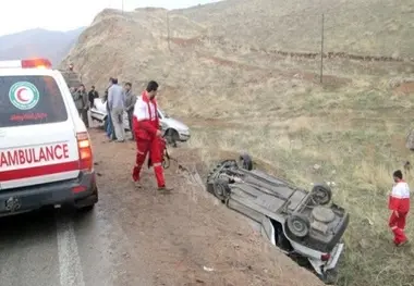 واژگونی خودرو در قزوین 2 کشته و 2 مجروح بر جای گذاشت