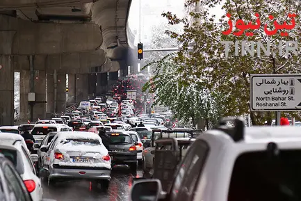 برف و ترافیک تهران