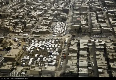 گزارش تصویری/ تصاویر هوایی از اسکان موقت زلزله زدگان 
