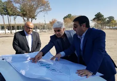 بازدید معاون برنامه‌ریزی و نظارت شرکت فرودگاه ها از پروژه محوطه‌سازی فرودگاه مشهد

