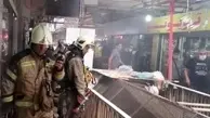 آتش سوزی یک مجتمع تجاری در خیابان امیرکبیر