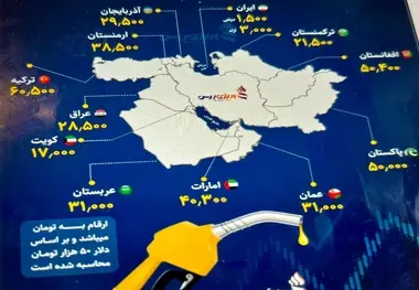 تفاوت قابل ملاحظه قیمت سوخت در آن سوی مرزهای ایران