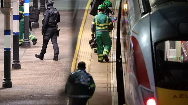 برخورد دو قطار با خودروی گیرکرده در تقاطع همسطح