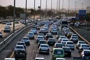 ترافیک سنگین در آزادراه قزوین-کرج-تهران 