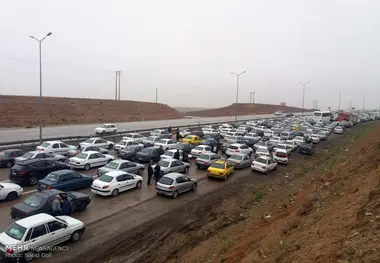 ترافیک نیمه سنگین در آزادراه کرج-تهران