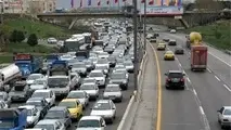 ترافیک نیمه سنگین در آزاد راه کرج- تهران 